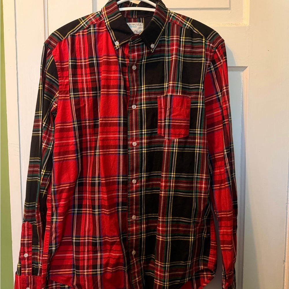 Crewcuts Red and Black Plaid Men's Shirt